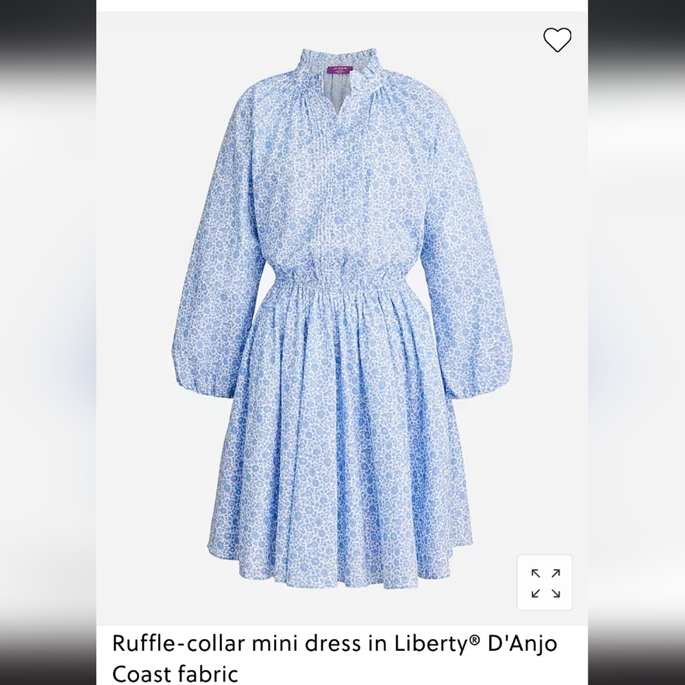 NWT J. Crew dress in Liberty® D'Anjo Coast fabric
